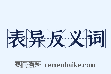 表异反义词是什么意思的图片